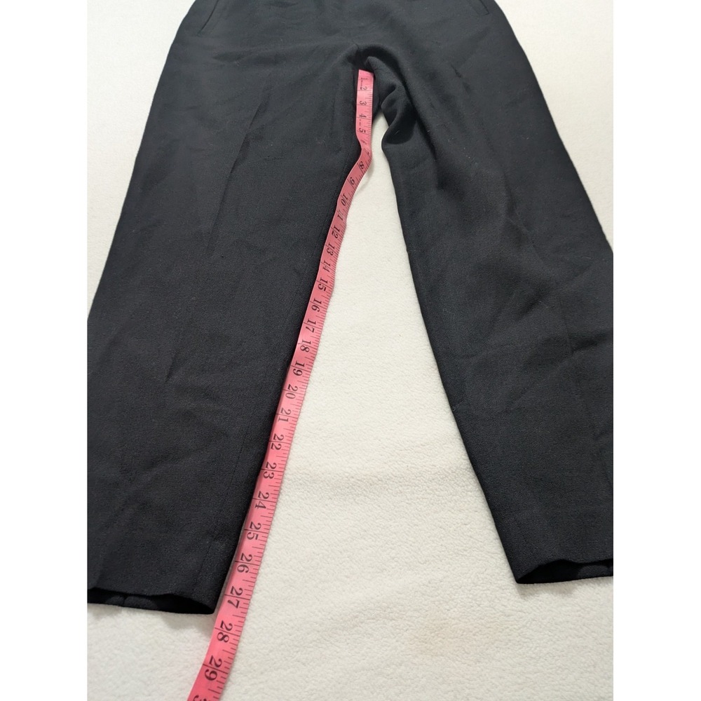Pendleton 100% Virgin Wool Dress Pants Womens Petite 12 Black USA Made Trousers - Picture 12 of 13